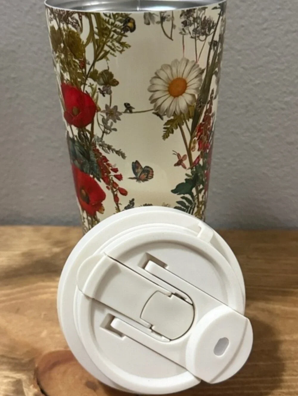 GUCCI Herbarium Floral Stainless Steel Travel Tumbler Mug w/ Box Dust Bag Straw - Picture 4 of 16